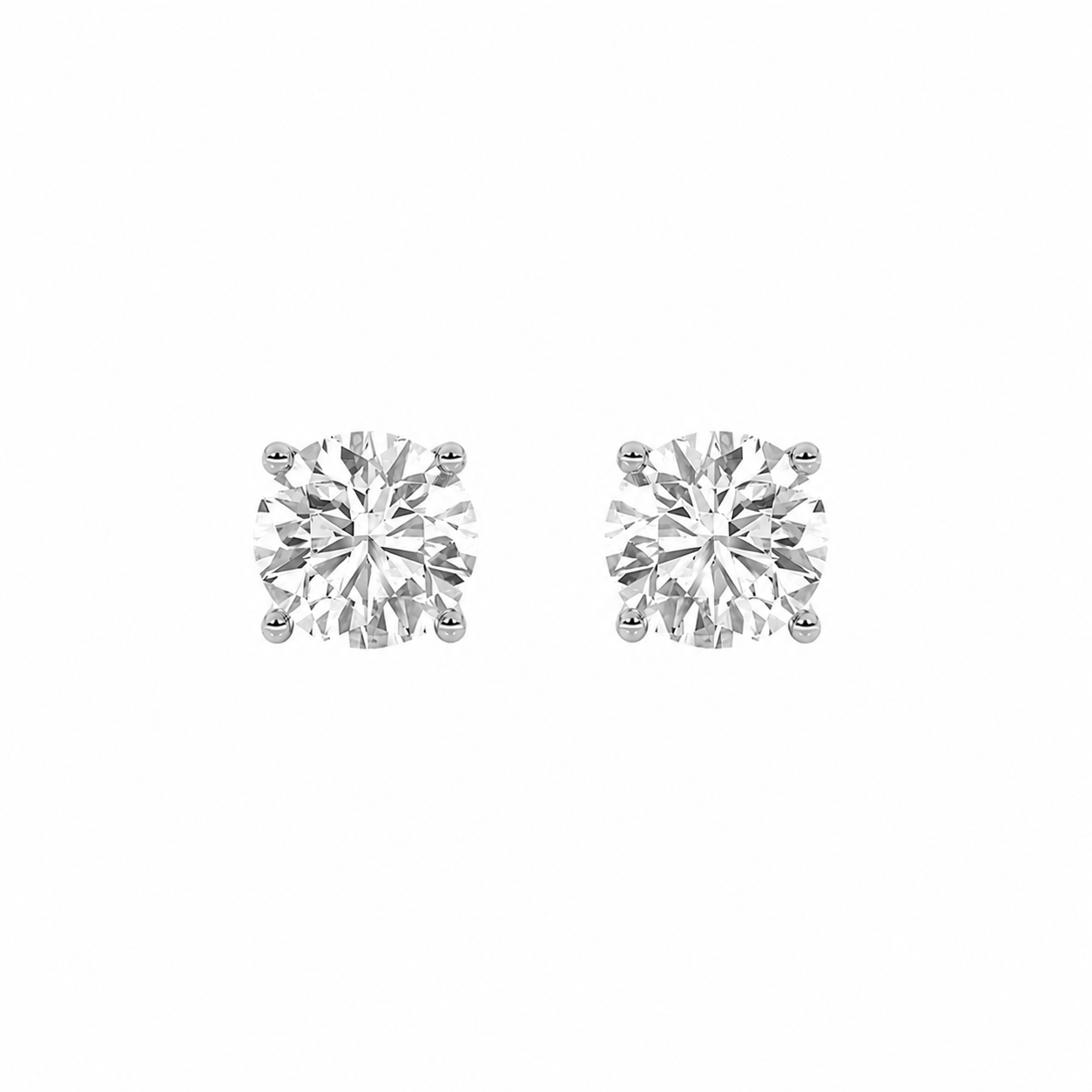 3 Carat Total (1.5 Carat Each) 4 Prong Basket Lab Diamond Studs (Copy)