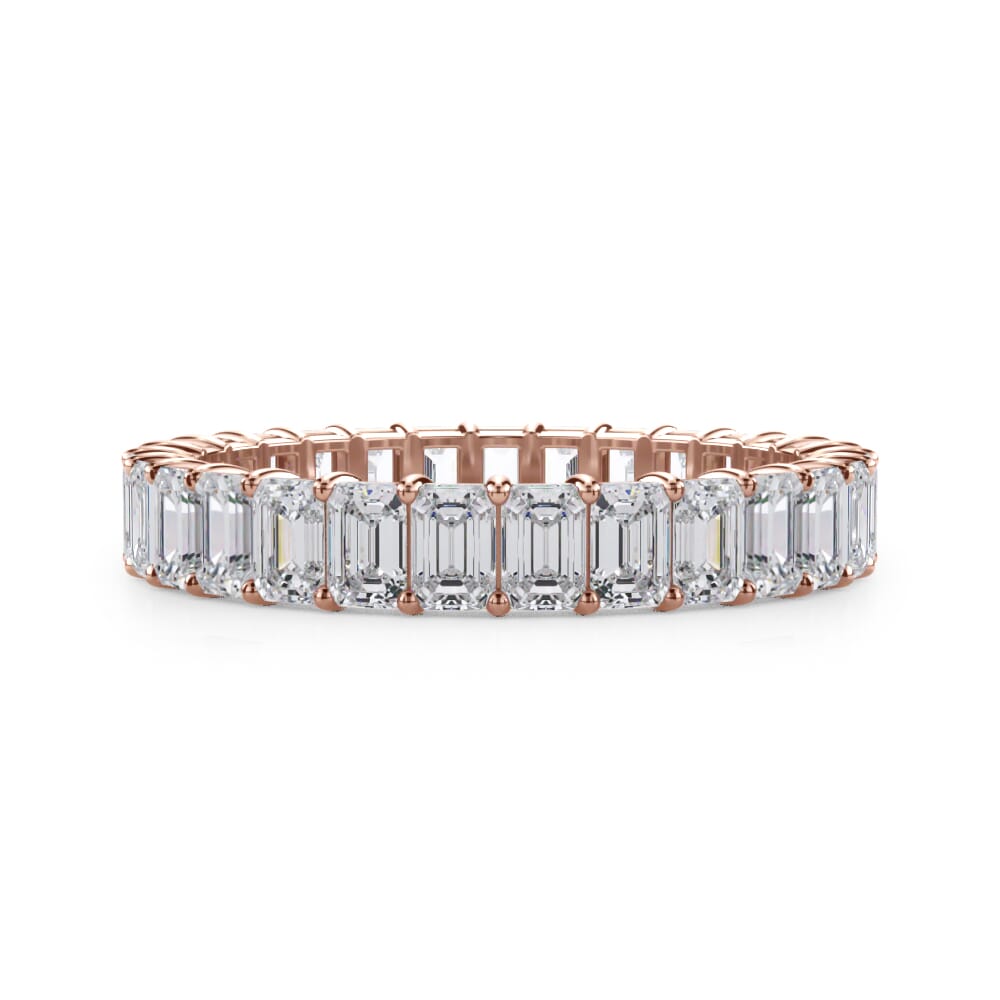 Small Emerald Cut Eternity Band
