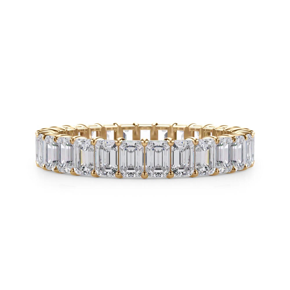 Small Emerald Cut Eternity Band