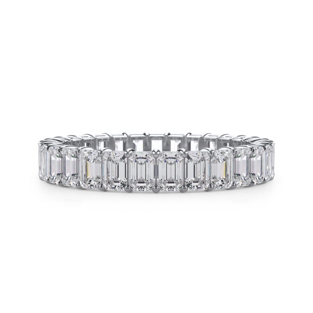 Small Emerald Cut Eternity Band