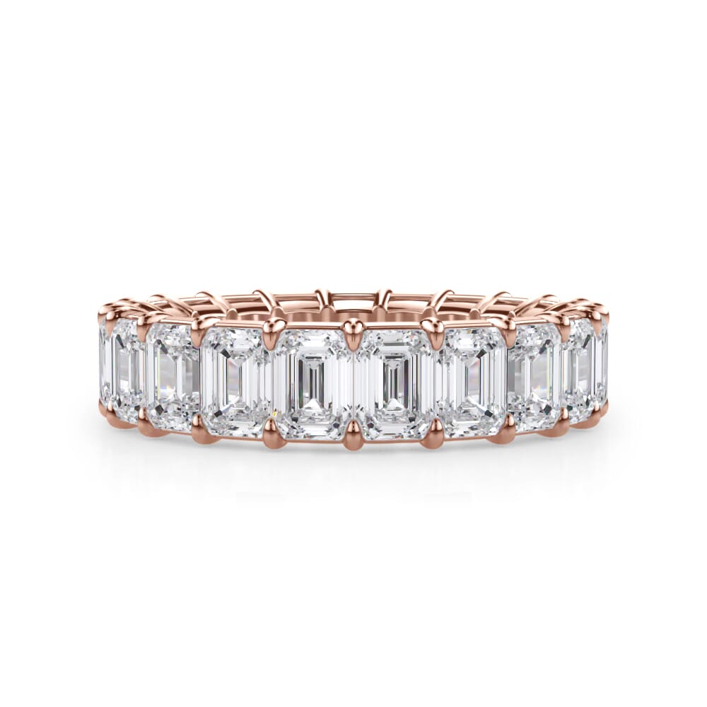 Large Emerald Cut Eternity Band