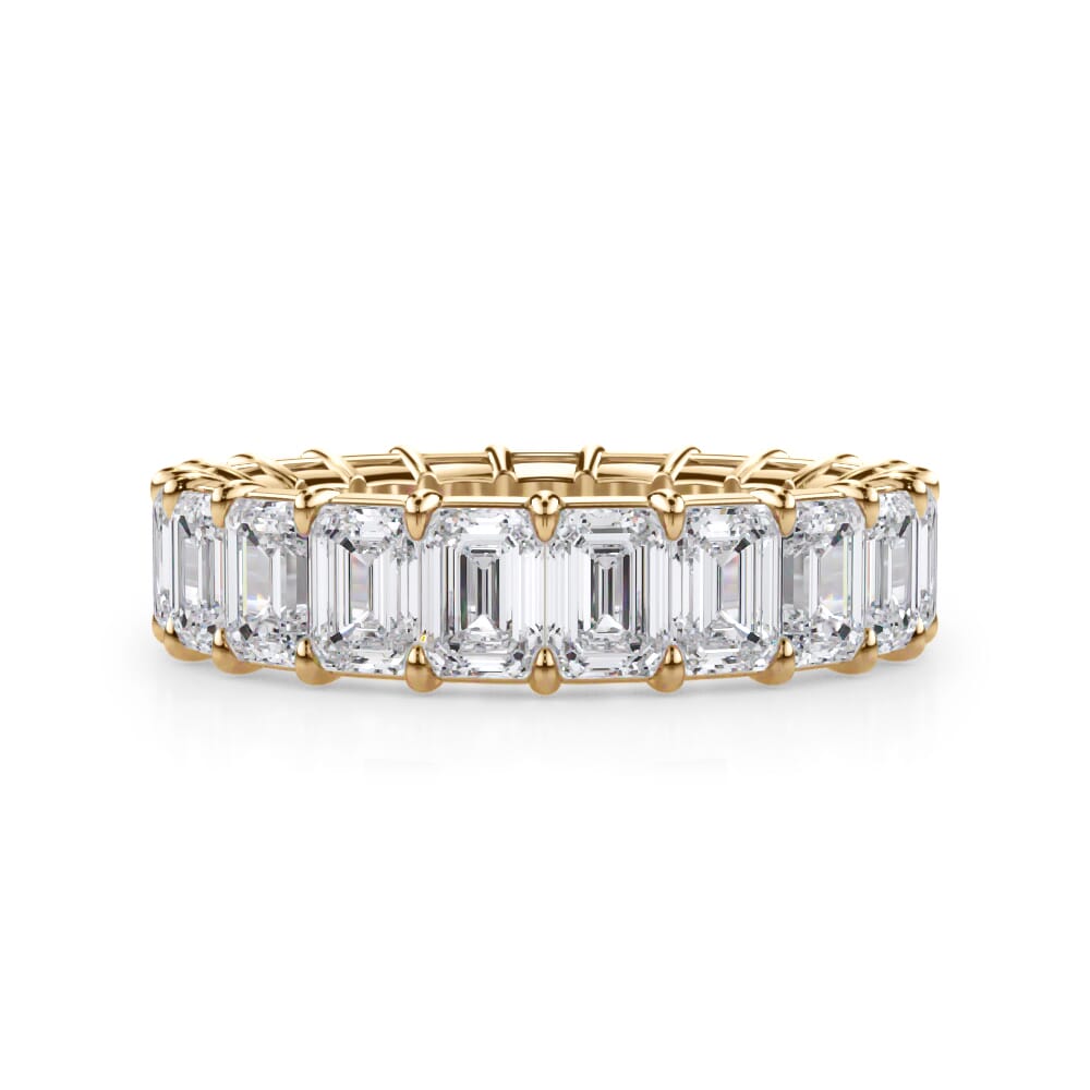 Large Emerald Cut Eternity Band